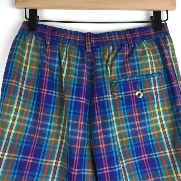 LIZSPORT Vintage Shorts Plaid High Waist Grandmacore Cabincore Petite Size 6P - Picture 5 of 9